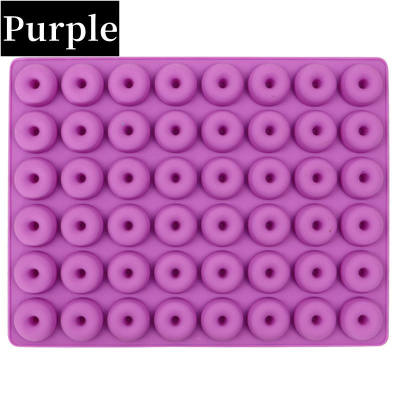 

Новые мини-формы для пончиков на 48 отверстий, медведи, динозавры, фрукты, животные, сердца, желейные силиконовые формы для конфет, желе, шоколада, инструменты для украшения торта фиолетовый