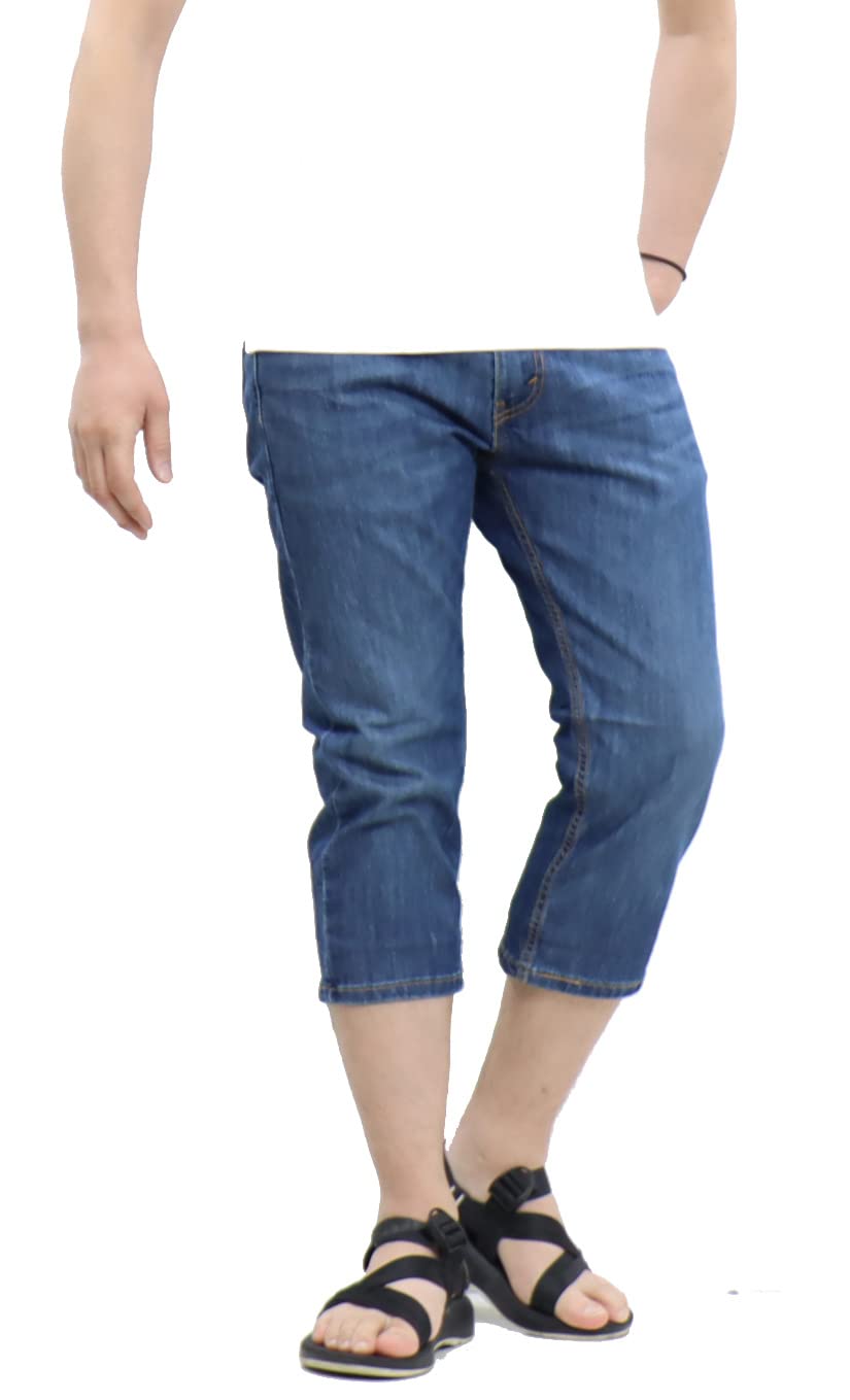 Levi s COOL 505 Regular Fit Cropped Pants 28229 (28, mid blue)