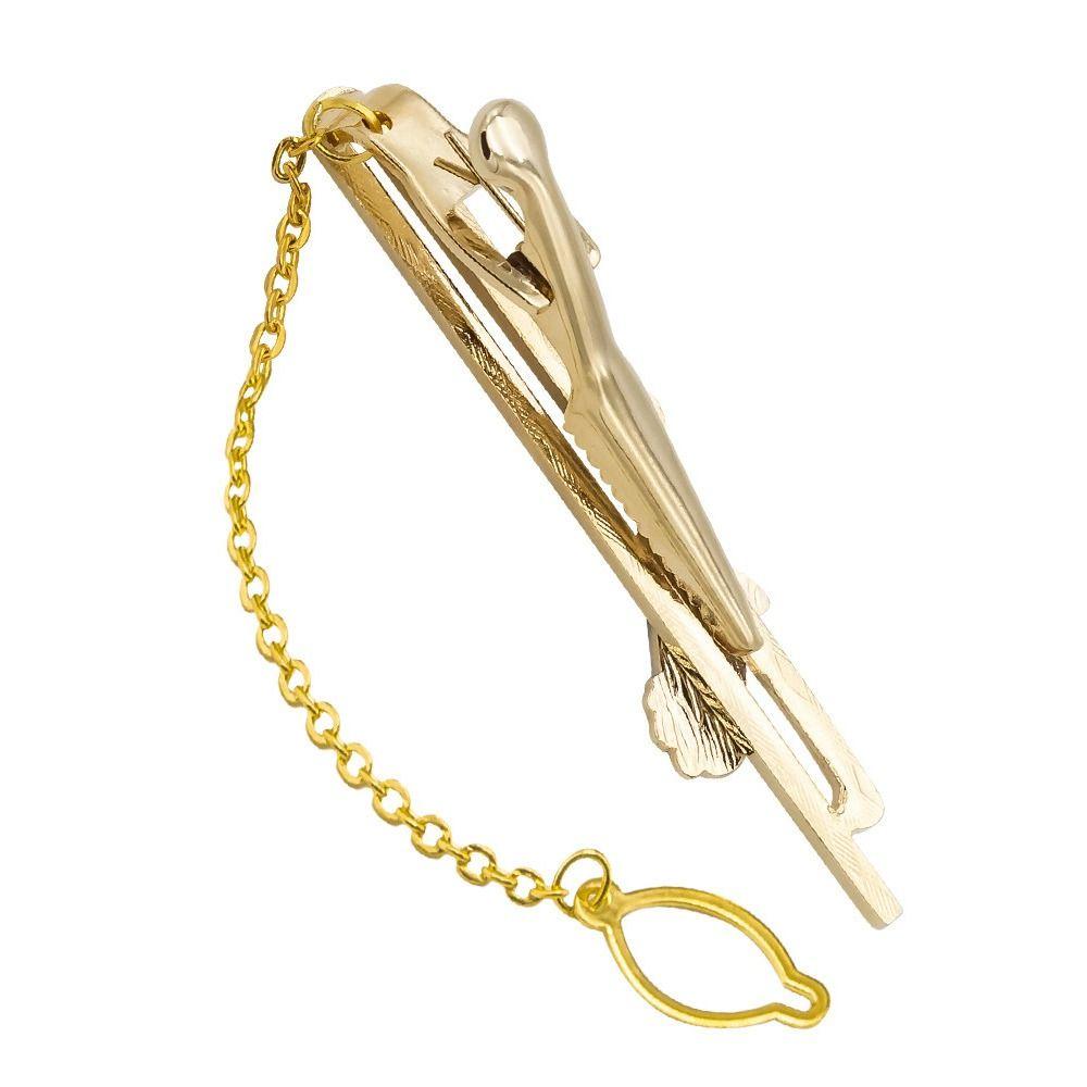 Copper Musical Note Clasp Clip Saxophone Men Necktie Buckle Formal Metal Tie Clips Gift