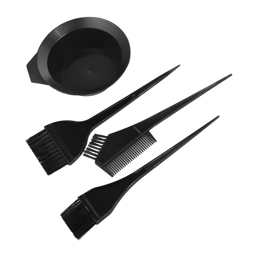 4Pcs/Set Hair Coloring Hair Color Dye Bowl Stirring Brush Hair Dye Tools for Hair Coloring