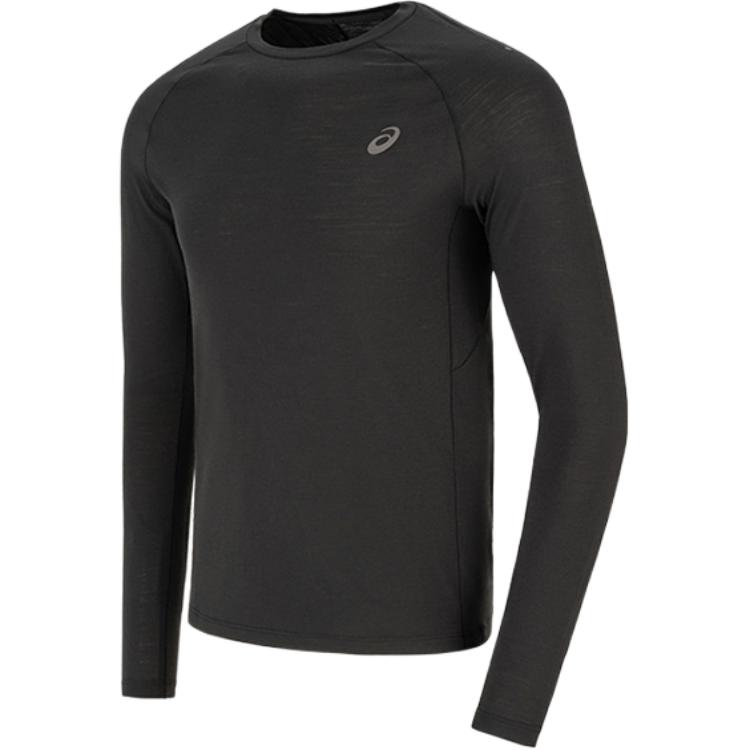 ASICS T Shirts Men's Black Crew Neck Moderate Straight Fit 2031F369-001