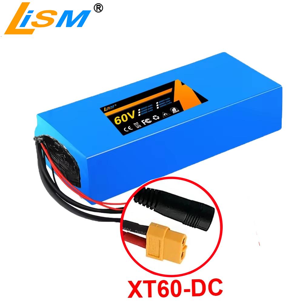 100% True Capacity 60V 16S5P 20Ah Lithium Ion Battery Battery 60V 1800W Battery Free Delivery18650