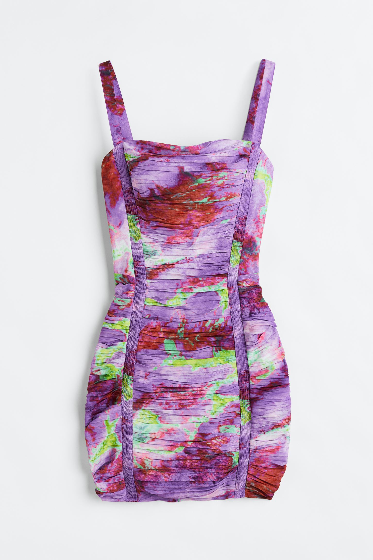 

Gathered crepe mini dress