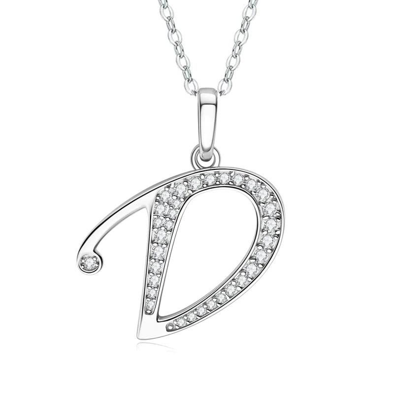 New Design 26 English Letter Zircon Pendant Necklace Trendy Temperament Personality Necklaces Fashion Jewelry Gift