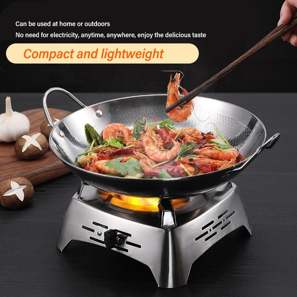 Stainless Steel Drawer Type Camp Stove Sliding Adjustment Alcohol Stove Backpacking Stove Outdoor