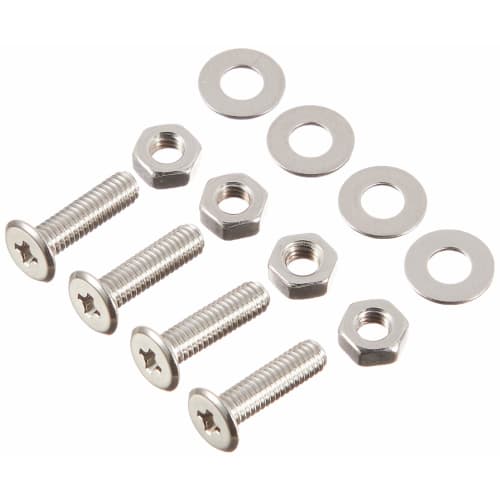 

DAIDOHANT Ultra-Low Head Machine Screw Set (with Nuts and Washers), Hanging Pack, Stainless Steel, 4mm Nominal Diameter x 15mm Length (4 Screws), 1018