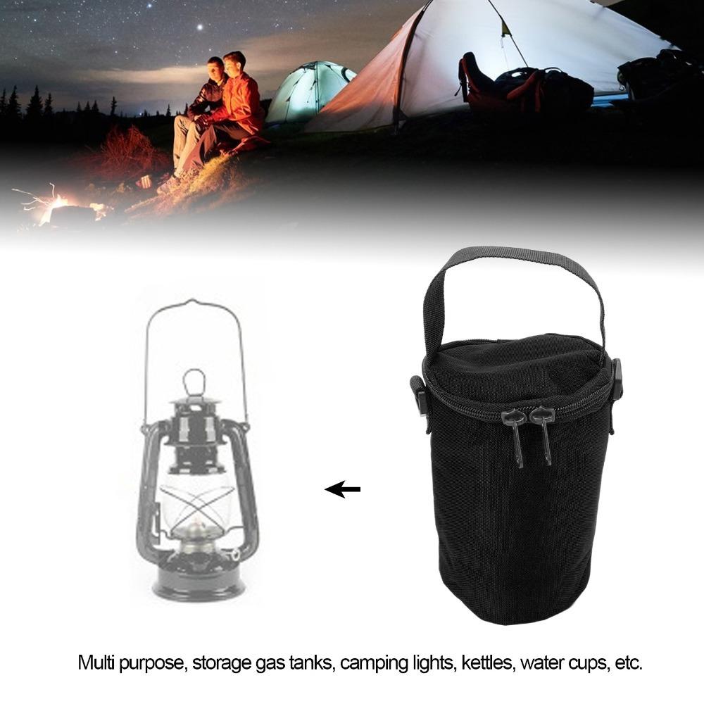 

Large Capacity Camping Gas Lamp Handle Bag Propane Tank Carrying Bag Cookware Storage чёрный