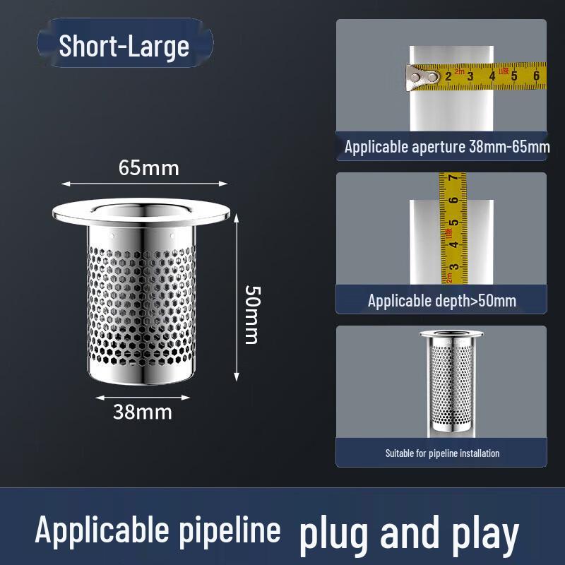 CHENDU Chromovaný podlahový odtokový sítko proti ucpávání (4-balení)