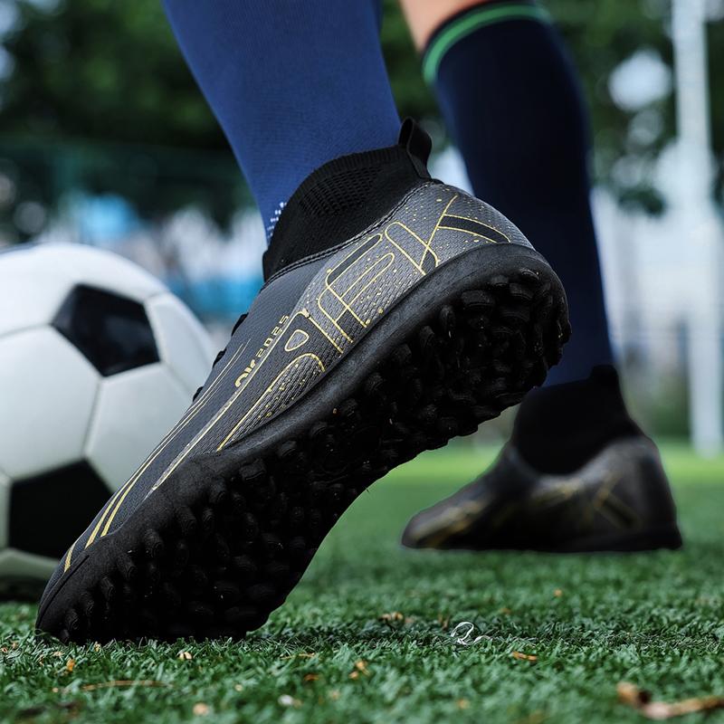 Kinder/Herren Socken Mund Fußballschuhe Gummi Weiche Sohle Kurzen Nagel Kunstrasen Leder Jugend Kinder Fußballschuhe