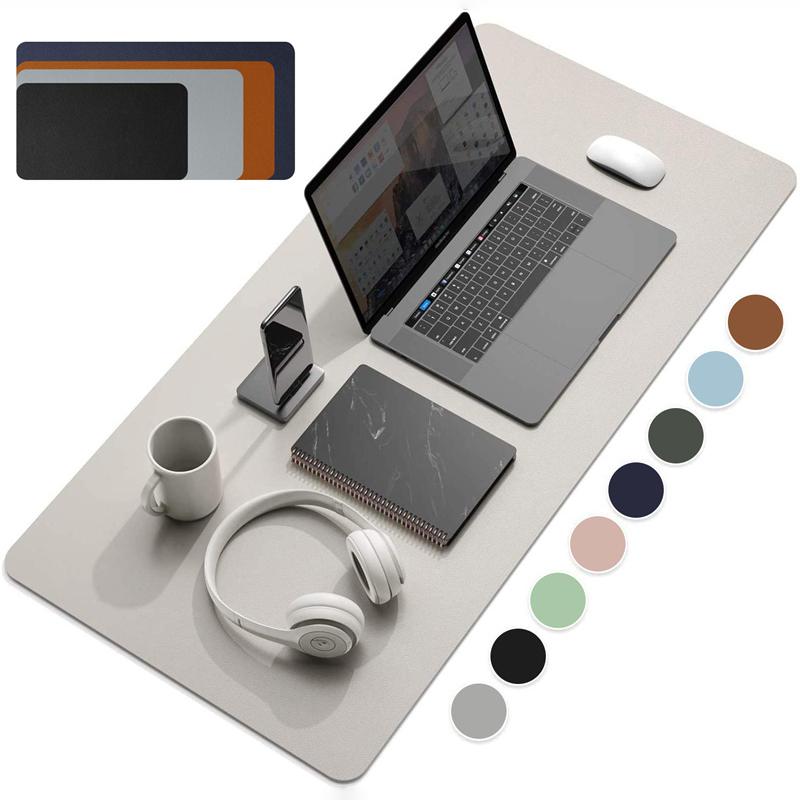 Large Size Office Desk Protector Mat PU Leather Waterproof Mouse Pad Desktop Keyboard Desk Pad Gaming Mousepad PC Accessories