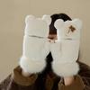 Gloves female 2025 cute girl gives girlfriend plush warm cute plush bear gloves