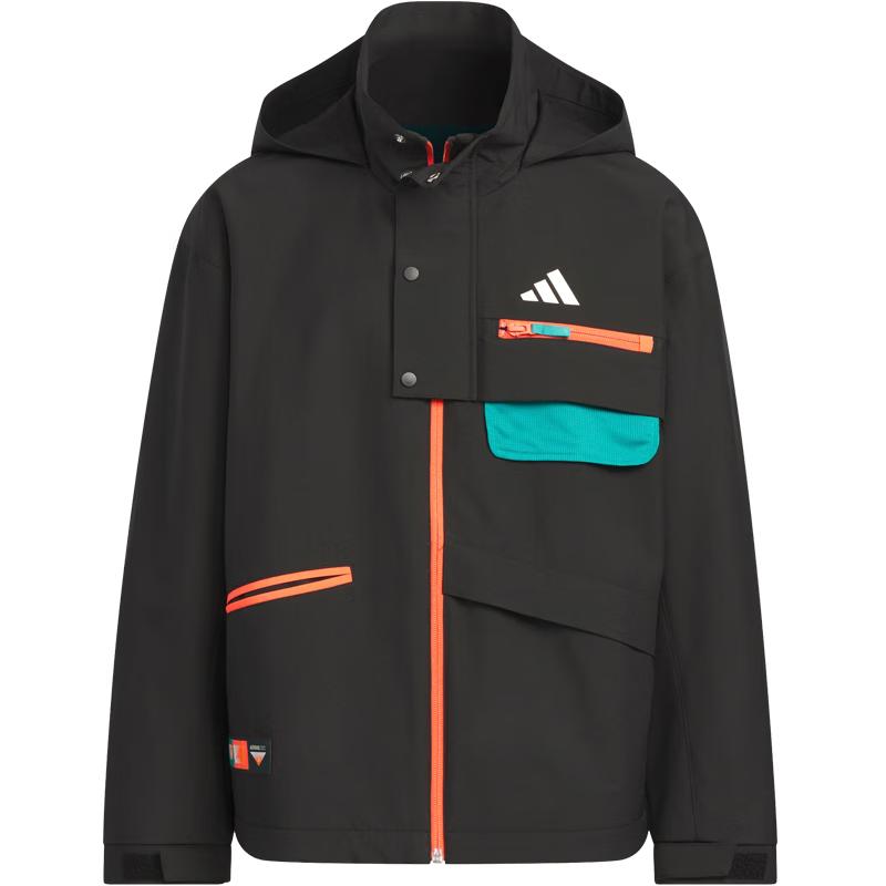 Adidas Boys UPF50+ Water-Repellent Hooded Sports Jacket 164CM