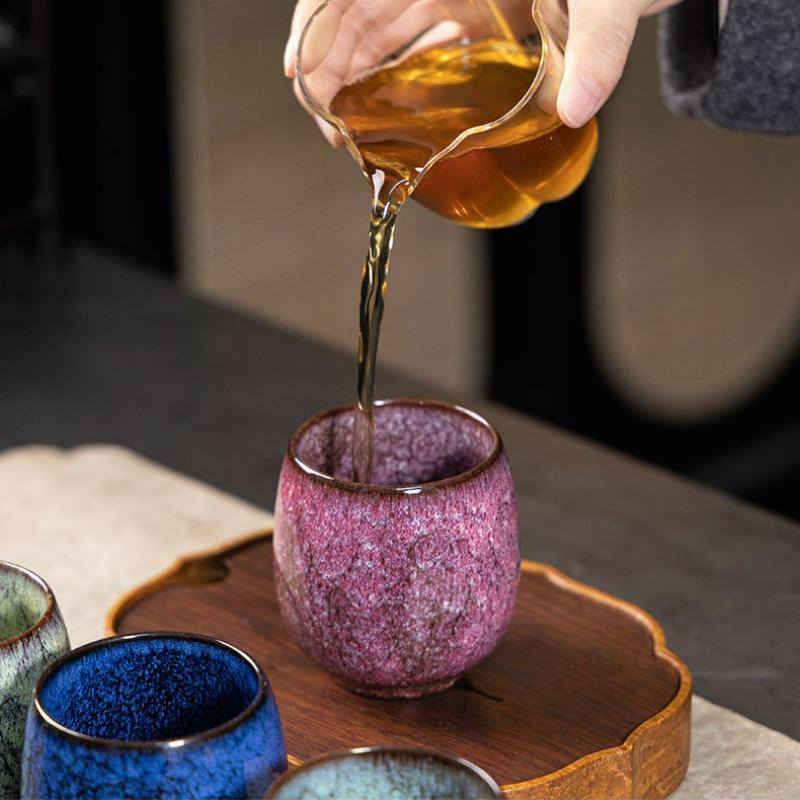 Japanese Style Ceramic Tea Cup Kiln Transformation Household Kung Fu Tea Cup Personal Single Cup Water Mugs Drinkware 150ml New