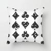 Luxury Home Decoration Pillowcase Props Hearts Square Black Heart Poker Pattern Office Sofa Car Cushion Cover