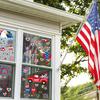 Amerikanska självständighetsdagen Statisk Klisterdekal Flagga Helgfönsterdekal Självhäftande PVC-dekal