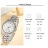 Fashionable Simple Round No Number Women's Quartz Watch Bracelet Set of 5, Suitable for Thanksgiving, Christmas Gifts