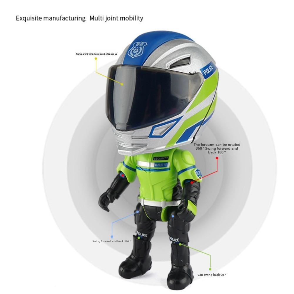 Joint Mobility Zinc Zinc Alloy Motorcycle Helmet Toy Action Figure Movable Figurine Model  Auto Decor
