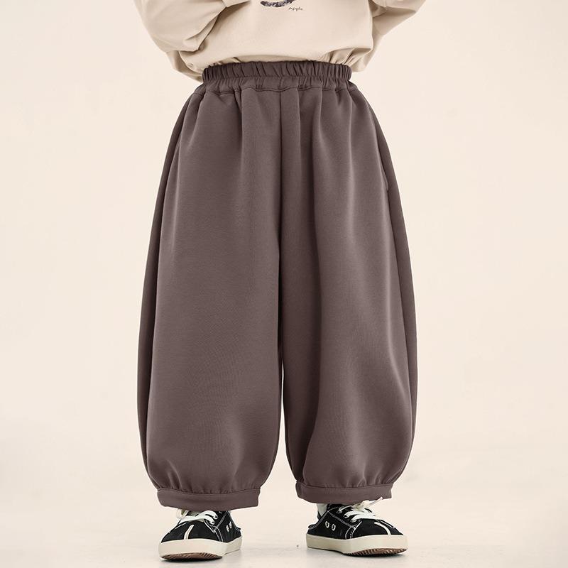 Pantalones Largos Lisos Holgados Estilo Coreano para Niños, Pantalones Casuales