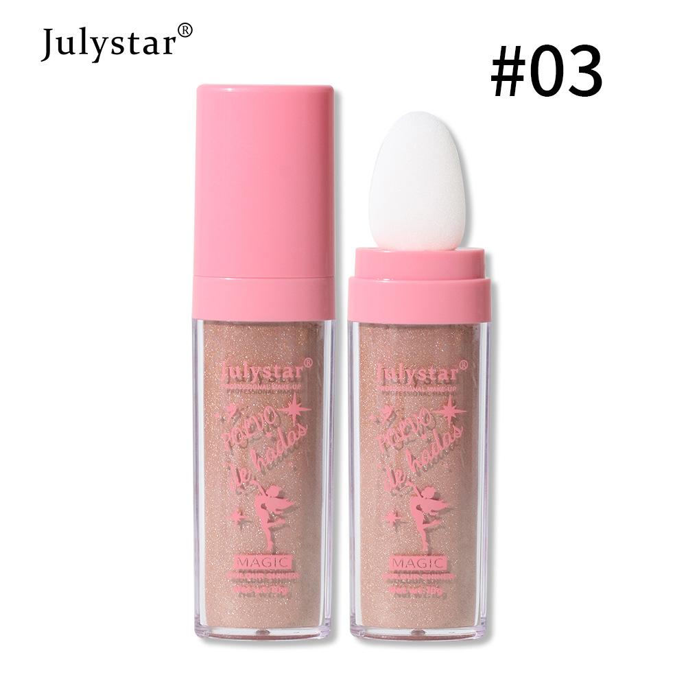 Fairy highlight pat powder body brightening highlight powder natural three-dimensional grooming blush makeup supply