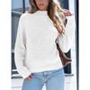 Solid color pullover turtleneck sweater top long sleeve sweater for women