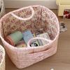 Pastoral Style Fabric Storage Basket Stackable Washable Sundries Storage Organizer Foldable Underwear Debris Organizing Frame