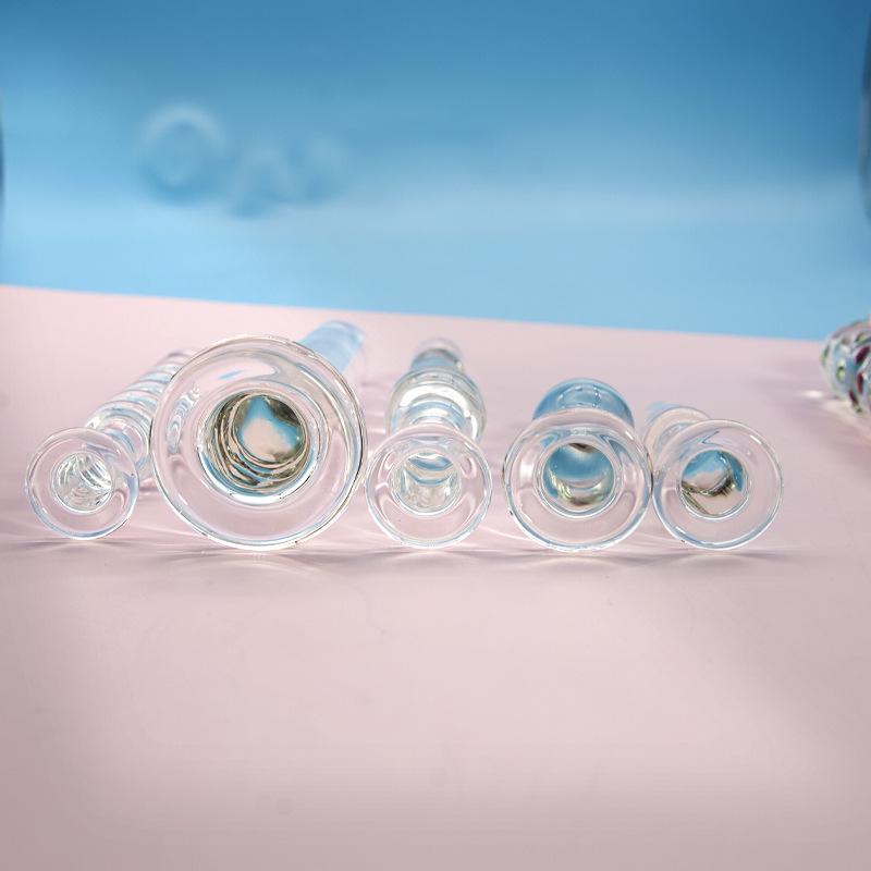 Crystal Glass Anal Toy with G-Spot Stimulation & Beads – Unisex Pleasure