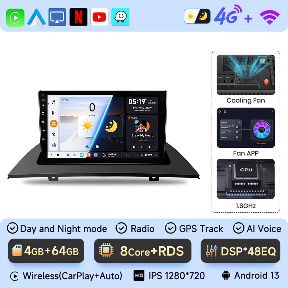 JIUYIN  Car Radio For BMW X3 E83 2003-2011 wireless CarPlay Android Auto Multimedia car intelligent screen systems display 2din