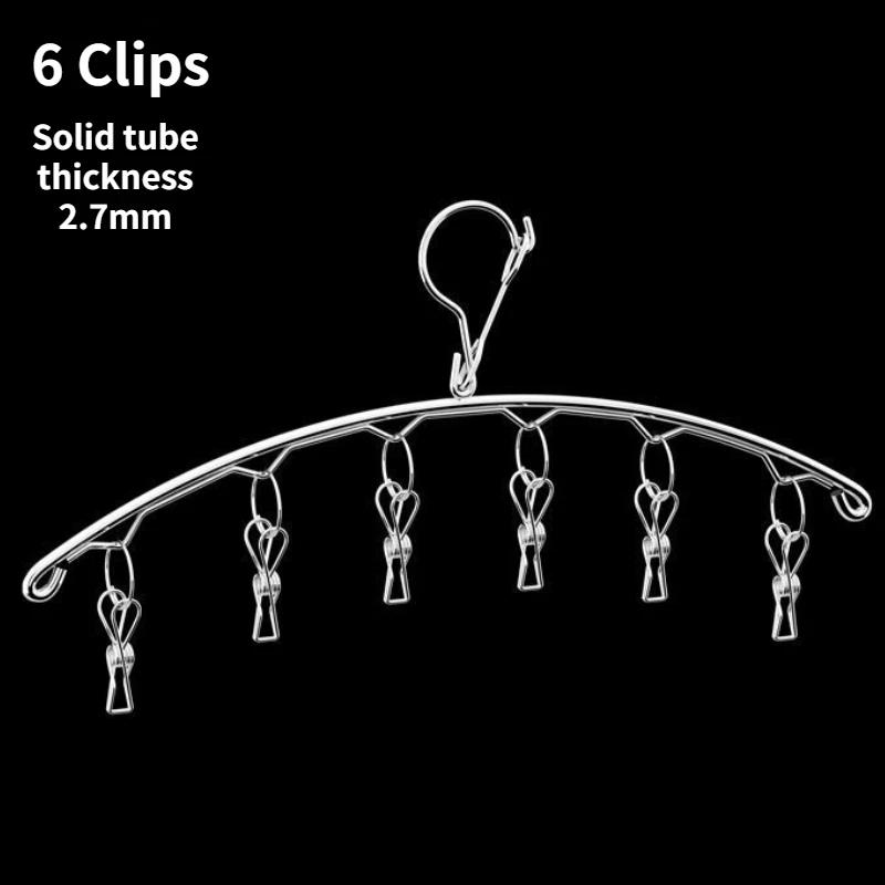 

32 Clips Folding Clothes Dryer Hanger Children Adults Clothes Dryer Windproof Socks Underwear Plastic Drying Rack Clothes Hanger five
