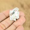 925 Sterling Silver Trillion Silver Leaf Jasper Gemstone New Promise Flower Ring
