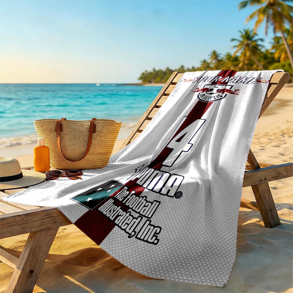 Bull Logo Customized Name Beach Towel Soft Durable Quick-Dry Suitable for Sports Travel Swimming Yoga Bathroom Beach And Pool