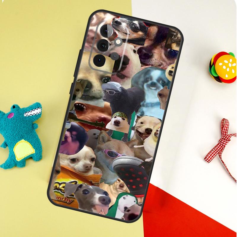 Crying Cat Memes And Dog Case For Samsung Galaxy A54 A34 A24 A14 A12 A22 A32 A42 A52 A72 A52S A51 A71 A13 A53 Cover