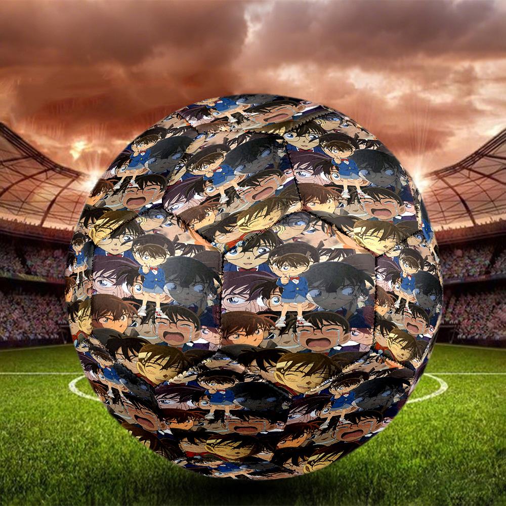 Detective Conan Print Size 5 Soccer Ball, Standard Match Football for Sports Game and Team Practice, Ideal Gift for Soccer Fans