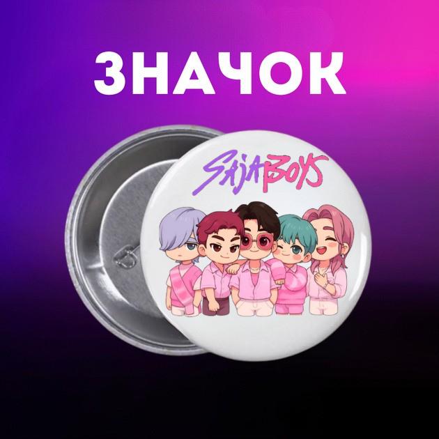 Saja Boys Badge K-Pop Demon Hunters Huntr/x On Pin for Backpack 44 Mm 1 Pc