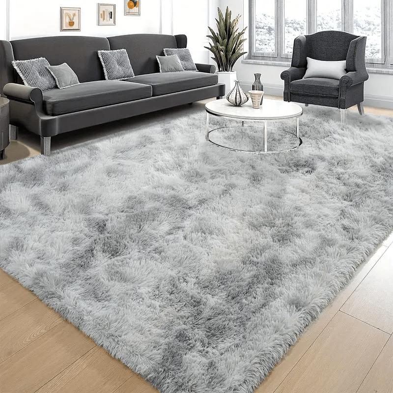 1pc Luxurious Rectangular Shaggy Plush Carpet Rug - Soft, Fluffy,Perfect for Living Room Sofa, bed Room, Home High-end Decorative, Easy to Clean