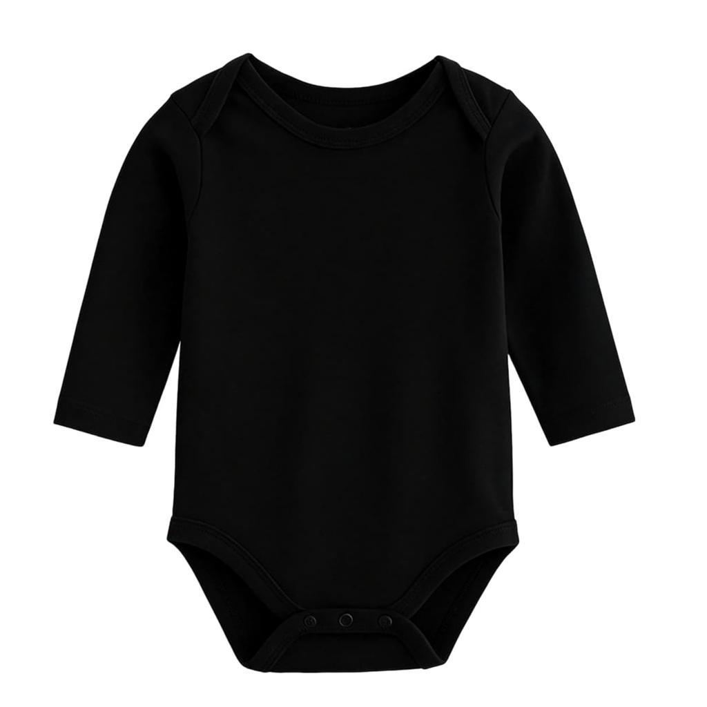 Baby Long Sleeve One Piece Bodysuit Soft Cotton Infant Romper Comfortable Casual Wear for Newborn Toddlers
