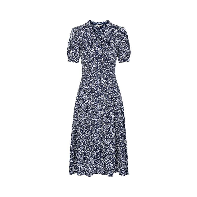 JZ Jiuzi Flower Blouse Skirt Dress Women's Summer New Style JZE50050