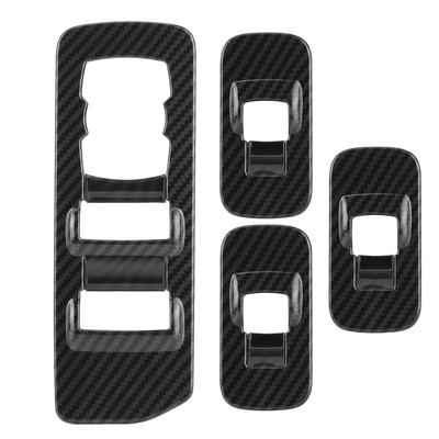 4-teilige Fensterheber-Einstellschalter-Verkleidungen im Carbonfaser-Stil, passend für Ford F150 2015?2020