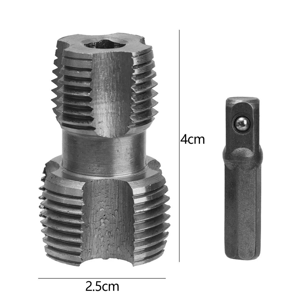 4 Points 6 Points Water Pipe Internal Thread Opener PVC Plastic Pipe Thread Tap Hand Aluminum Alloy Electric Drills Hand Tools