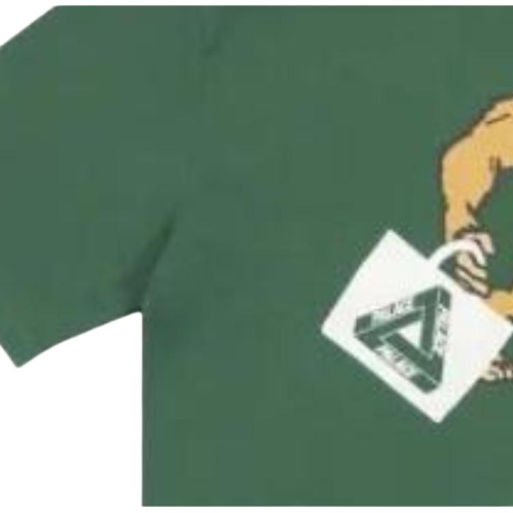 Palace Big Zoot Print Rundhals-T-Shirt Herren Tops Grün PAL-FW22-456