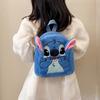 Stitch Plush Backpack For Students With Cushioned Straps Durable Polyester Material Special Characters Included