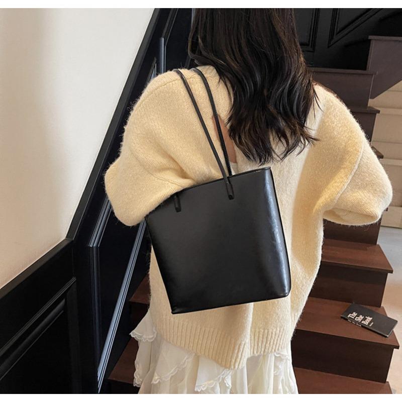 Simple retro bucket bag hand carry commuter bag women's bag shoulder underarm handbag women's bag