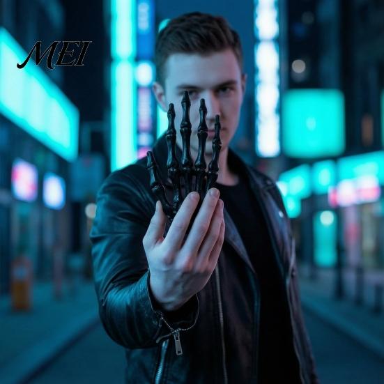 Skeleton Hand Ornament 3D Printed Figurine, Spooky Bone Statue for Lifelike Figurine Halloween Party, Gothic Model, Desk Decor Desktop Sculpture