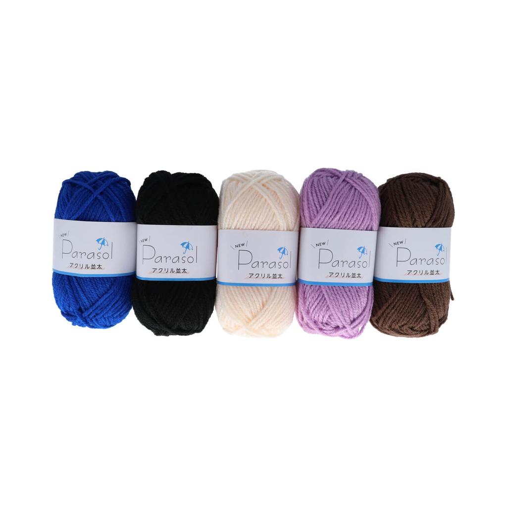 Yokota Sonnenschirm Medium Einzelstrang 6900 Garn, Acryl, Gewicht, Farbe, 5er-Set, Fb.14, Lila,