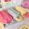 Macaron Pencil Case Student Large-capacity Fabric Stationery Bag Simple Contrasting Color Pencil Case Stationery Case