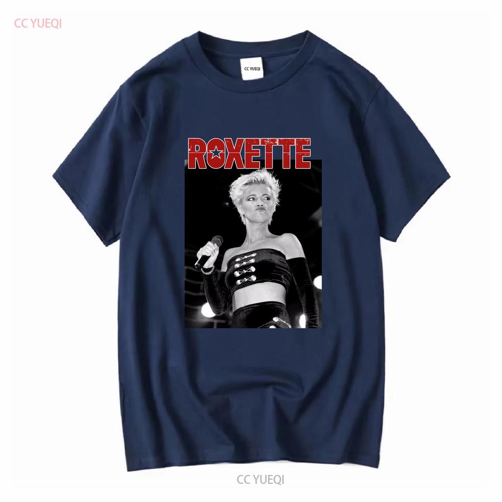 Vtg Roxette En Concierto Algodón Pesado S 5xl Camiseta Negra Mm661 Mangas Largas O Cortas Lavado Vintage Elegante Suave Transpirable