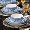 Jieyachie 4.6-inch Blue & White Underglaze Ceramic Rice Bowl Set