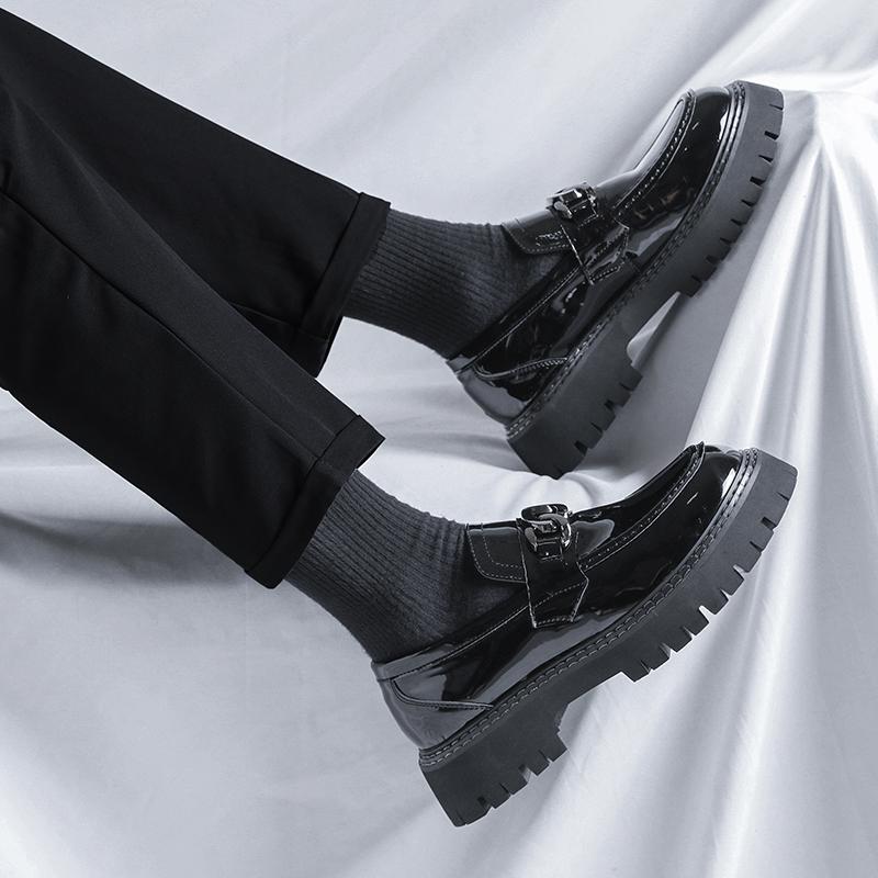 Fashion High quality thick soled shoes Male Casual Men Shoes Comfortable Formal Loafer Business Office Formal Dress Shoes 38-44
