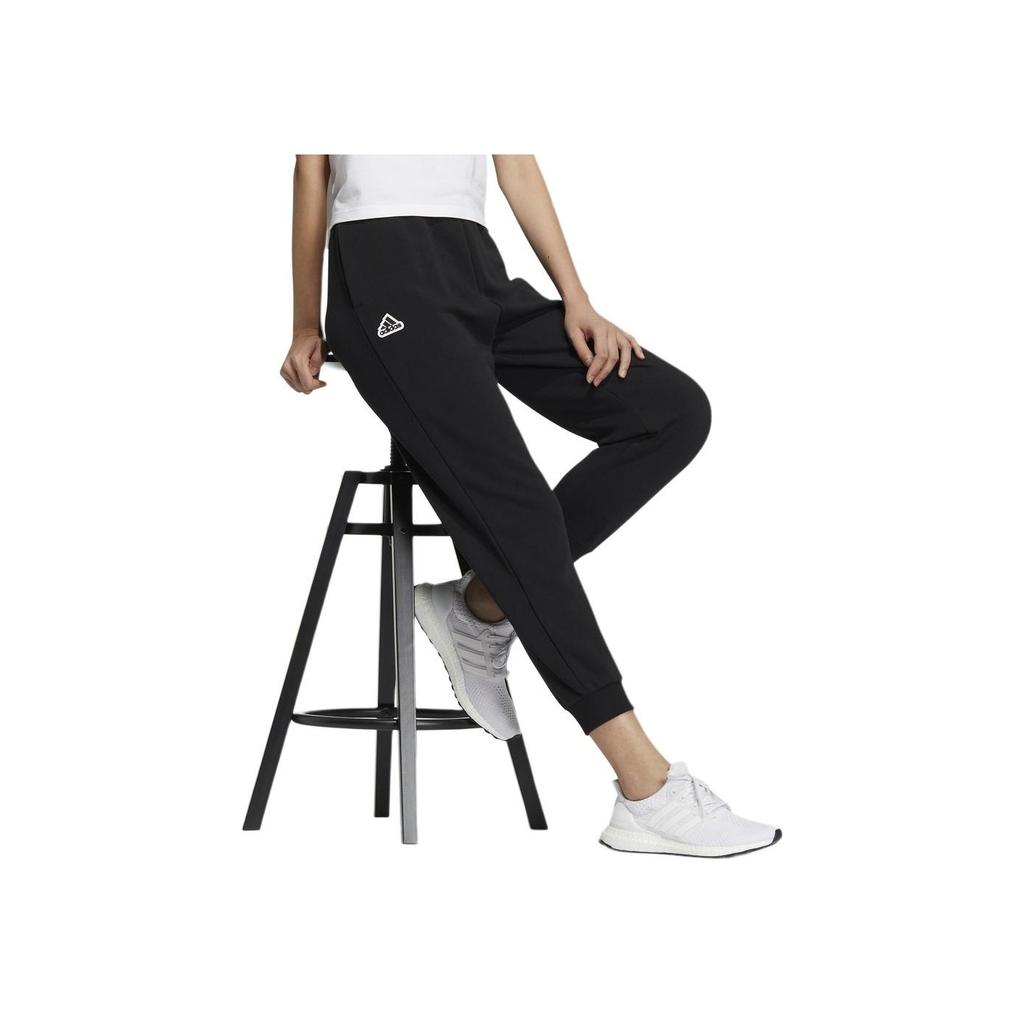 Adidas Casual Drawstring Joggers With Logo Women Bottoms Black IA5231