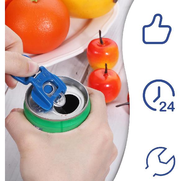 12 PCS Easy Tab Opener & Drink Protector, 6 Colors Sealing Simple Plastic Bottle Opener Complete Cover Easy Tab Opener Drink Cans Protector Cap for