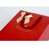 20pcs High End Hot Stamping Thicken Bow Handbag Wedding Birthday Party Gift Bags Golden Clothing Store Packaging Paper Pouches Red Shopping Pockets